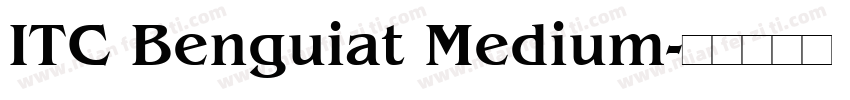 ITC Benguiat Medium字体转换